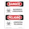 Signmission OSHA Danger Sign, 10" Height, Rigid Plastic, Hazardous Atmosphere Spanish, VS-1807 OS-DS-P-710-VS-1807 - alternate 1